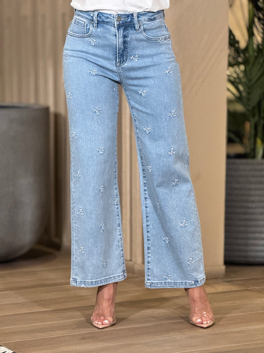 Risen Flower Jeans
