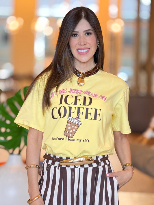 Iced Coffe Yellow T-Shirt