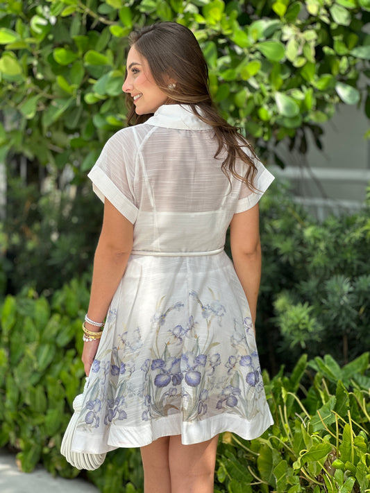 Natura White Lilac Dress