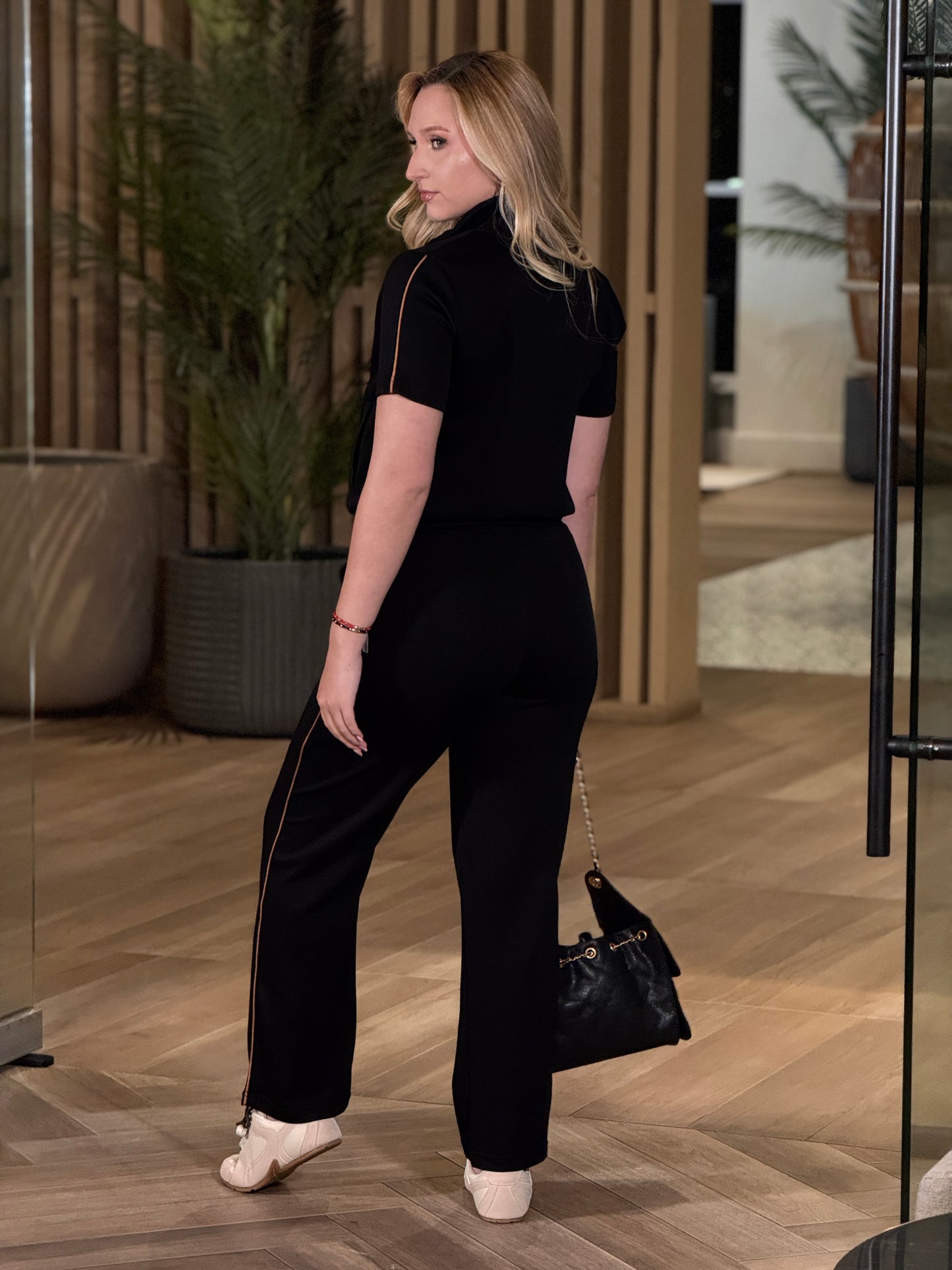 Miu Black Short Sleeve Sport Set