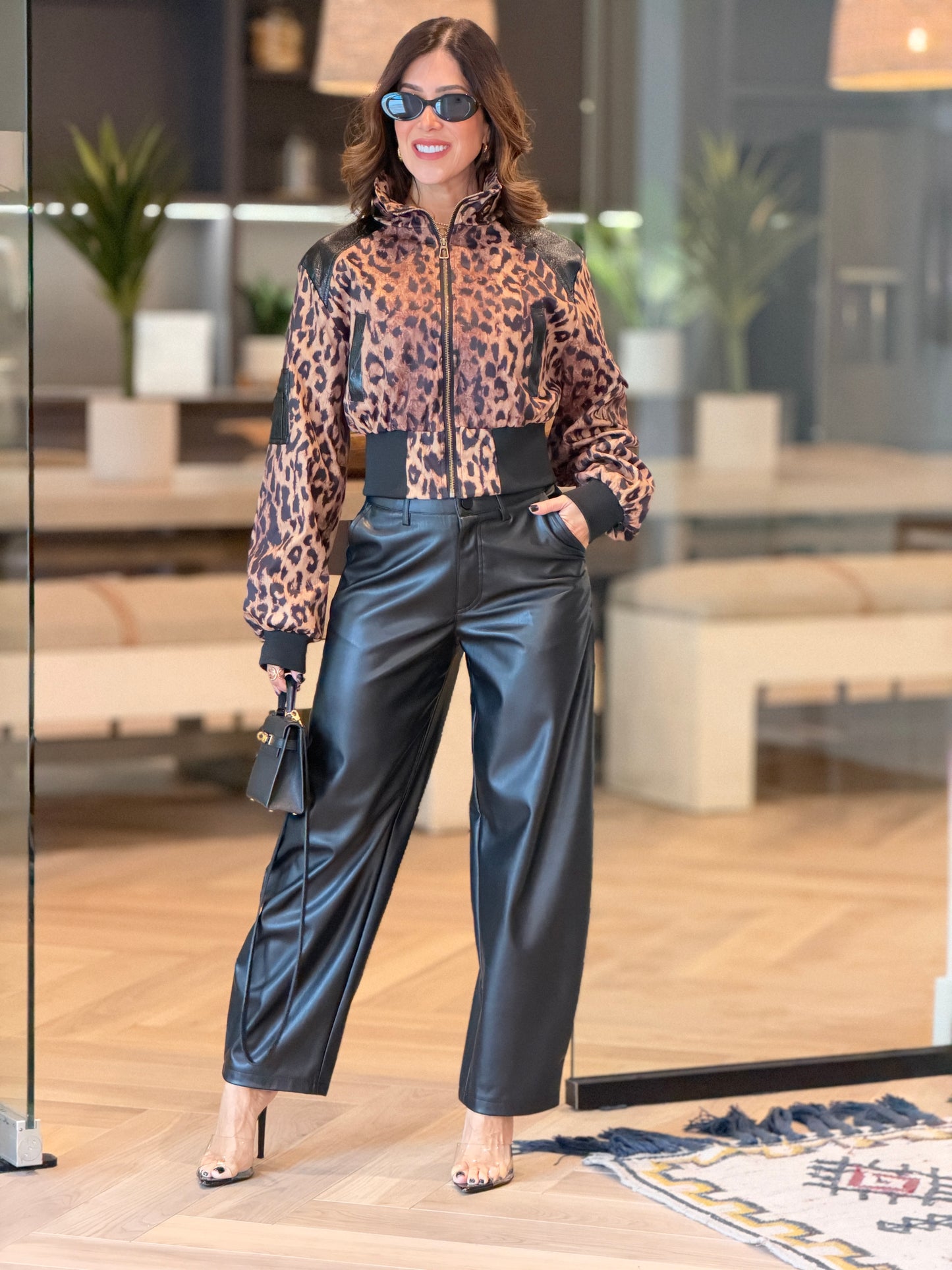 60177 Love Black Leather Pants