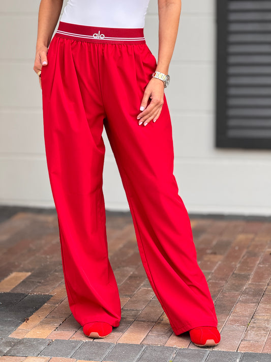 Lalo Red Nylon Pants