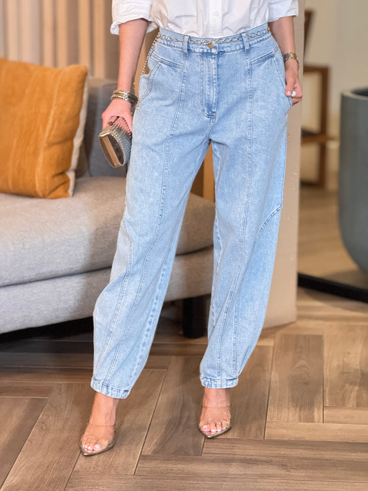 Hershey Denim Barrel Pants