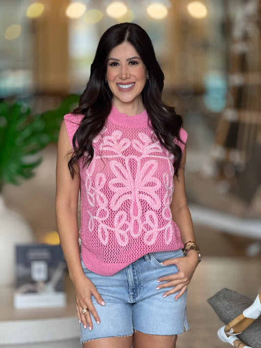 Strut Pink Knitted Top