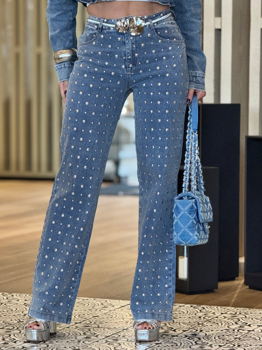 Hottie Denim Silver Remaches Jeans