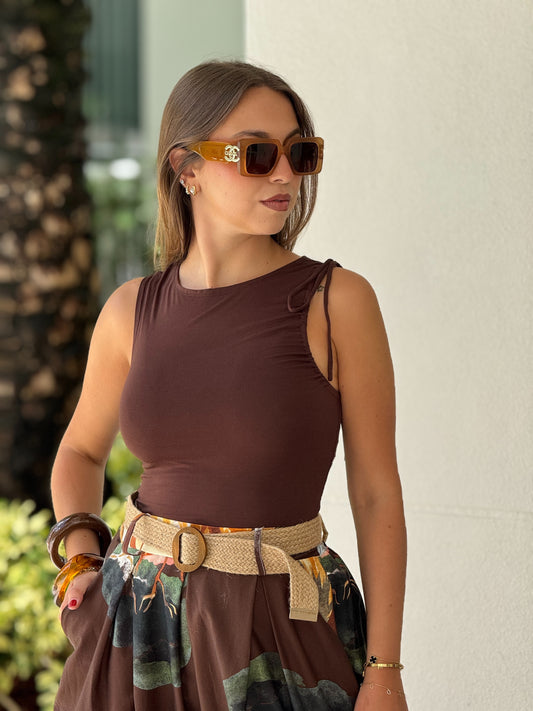 Loucia Brown Top