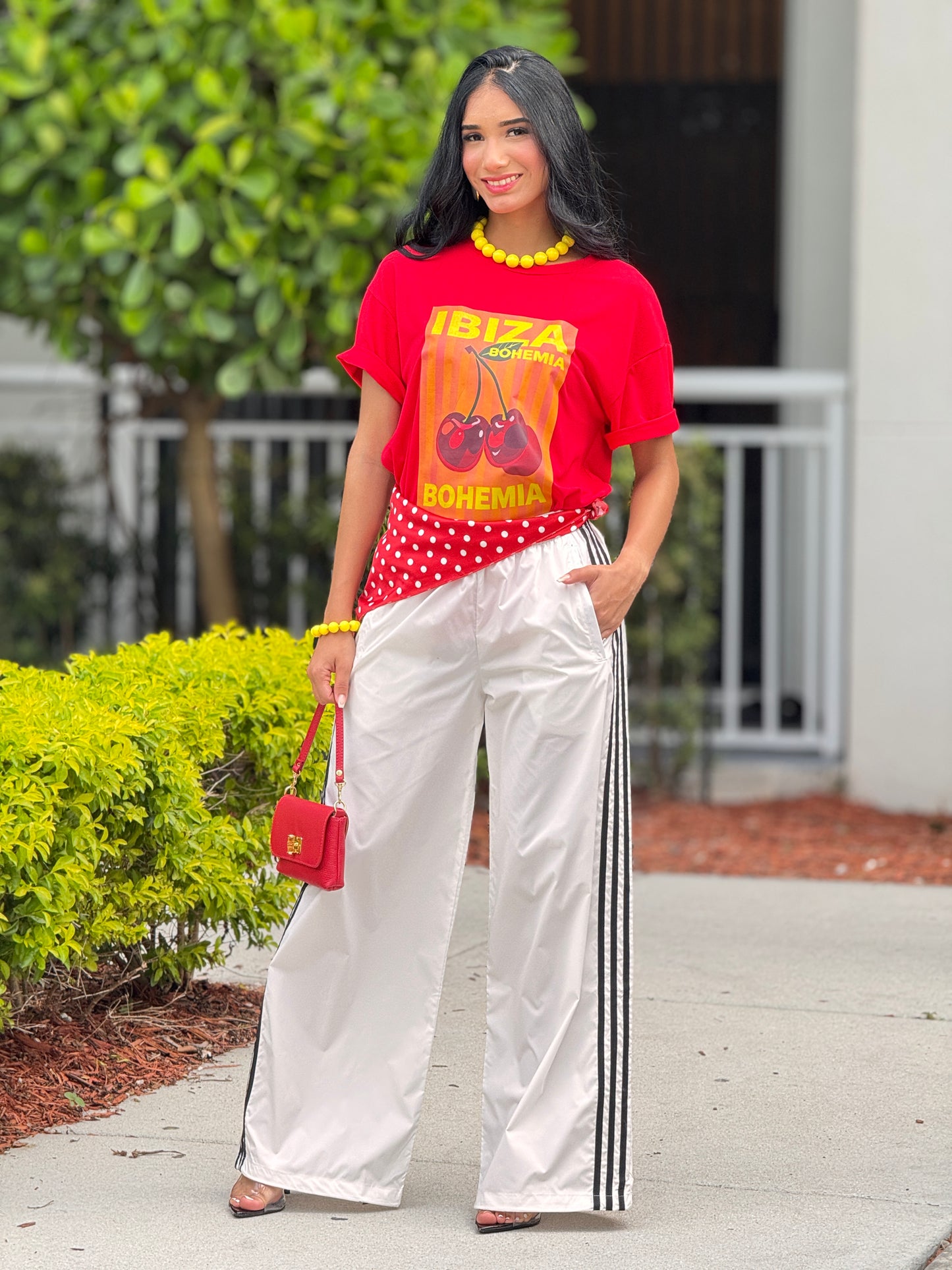 Luvely White Lines Sport Pants