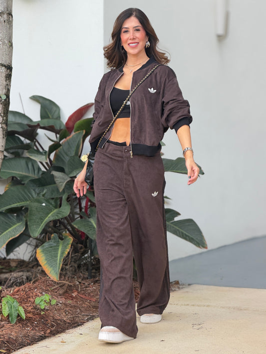 Adi Brown Corduroy Sport Set