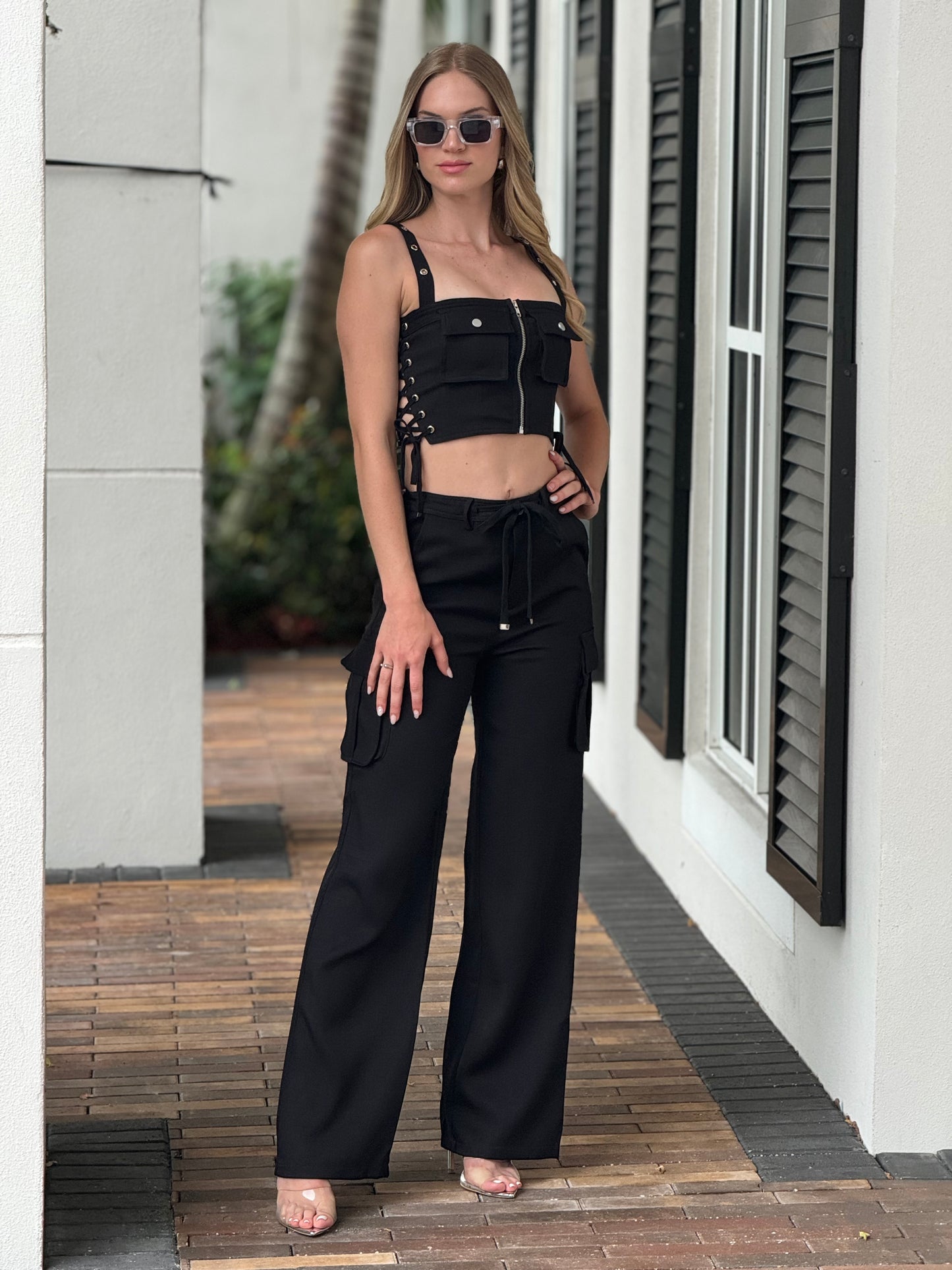 Angelica Black Cargo Set