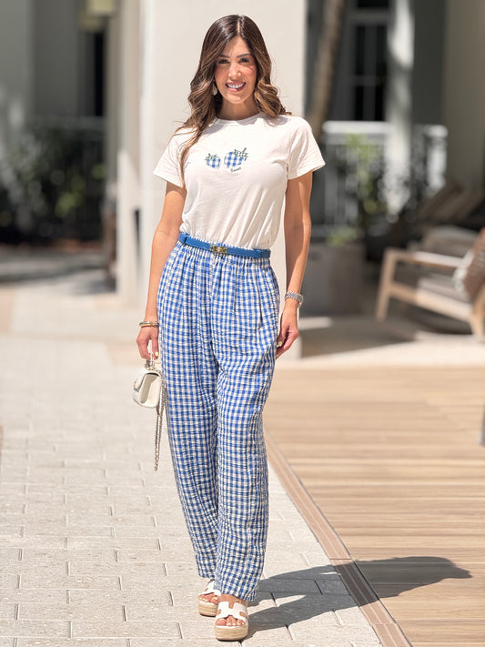Blueberry Gingham Set