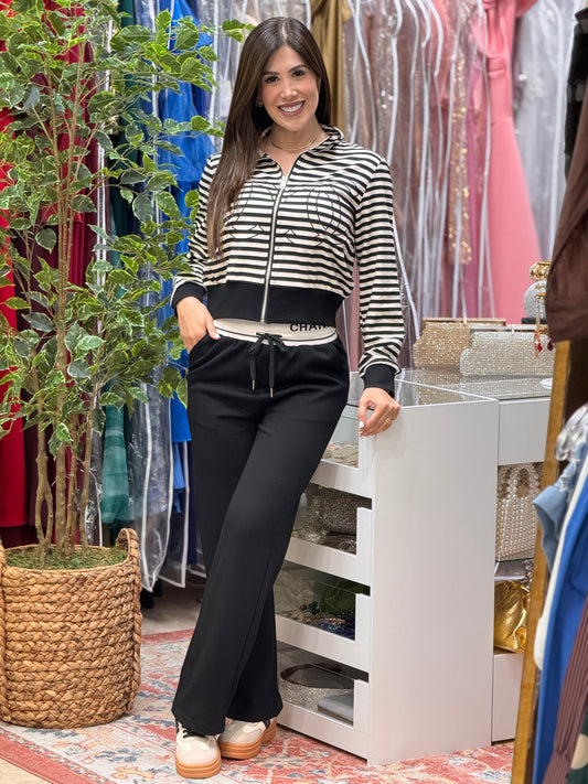 Cece B&W Lines Sport Set