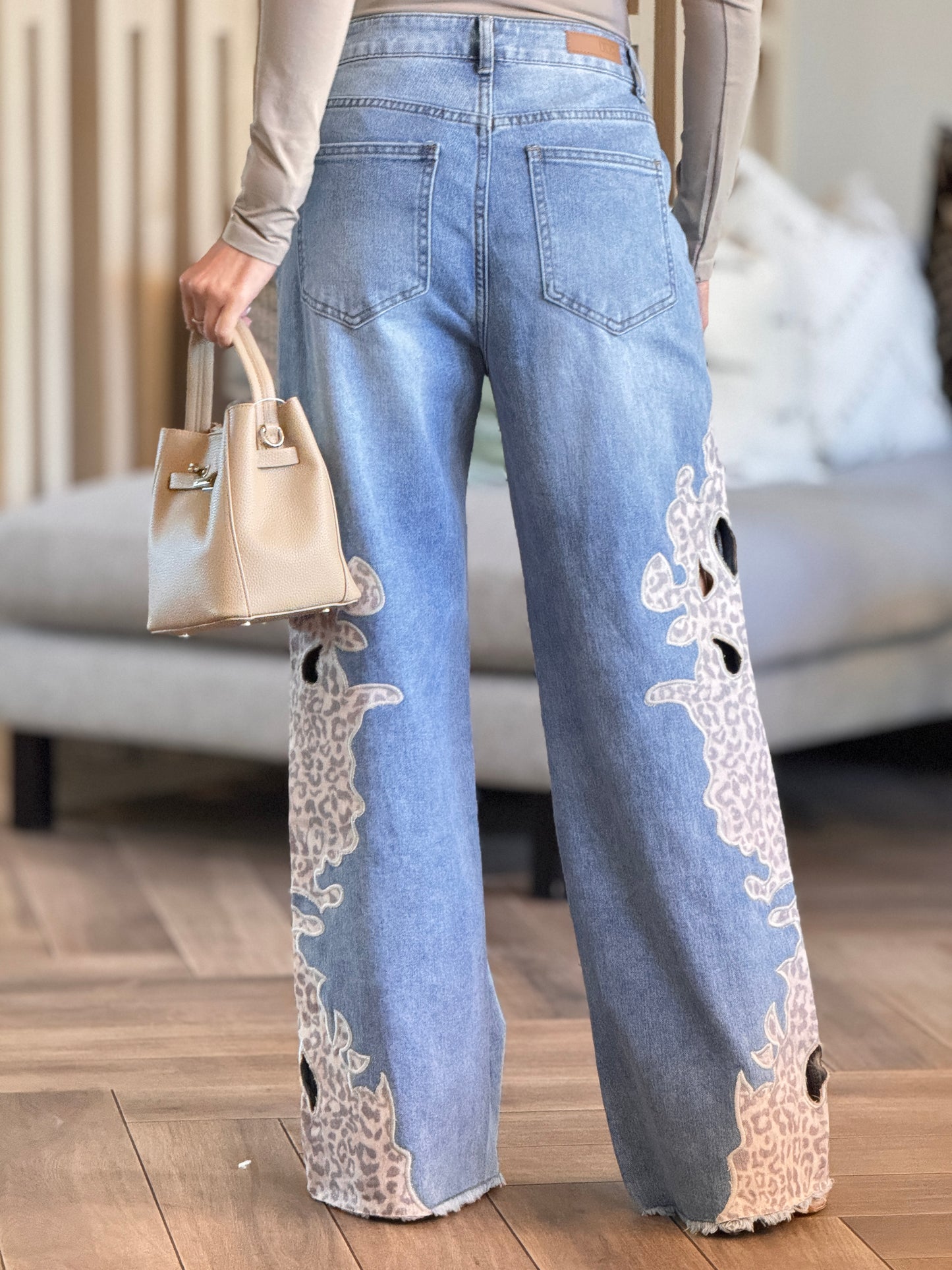 Itoo Denim/Cheetah Print Jeans