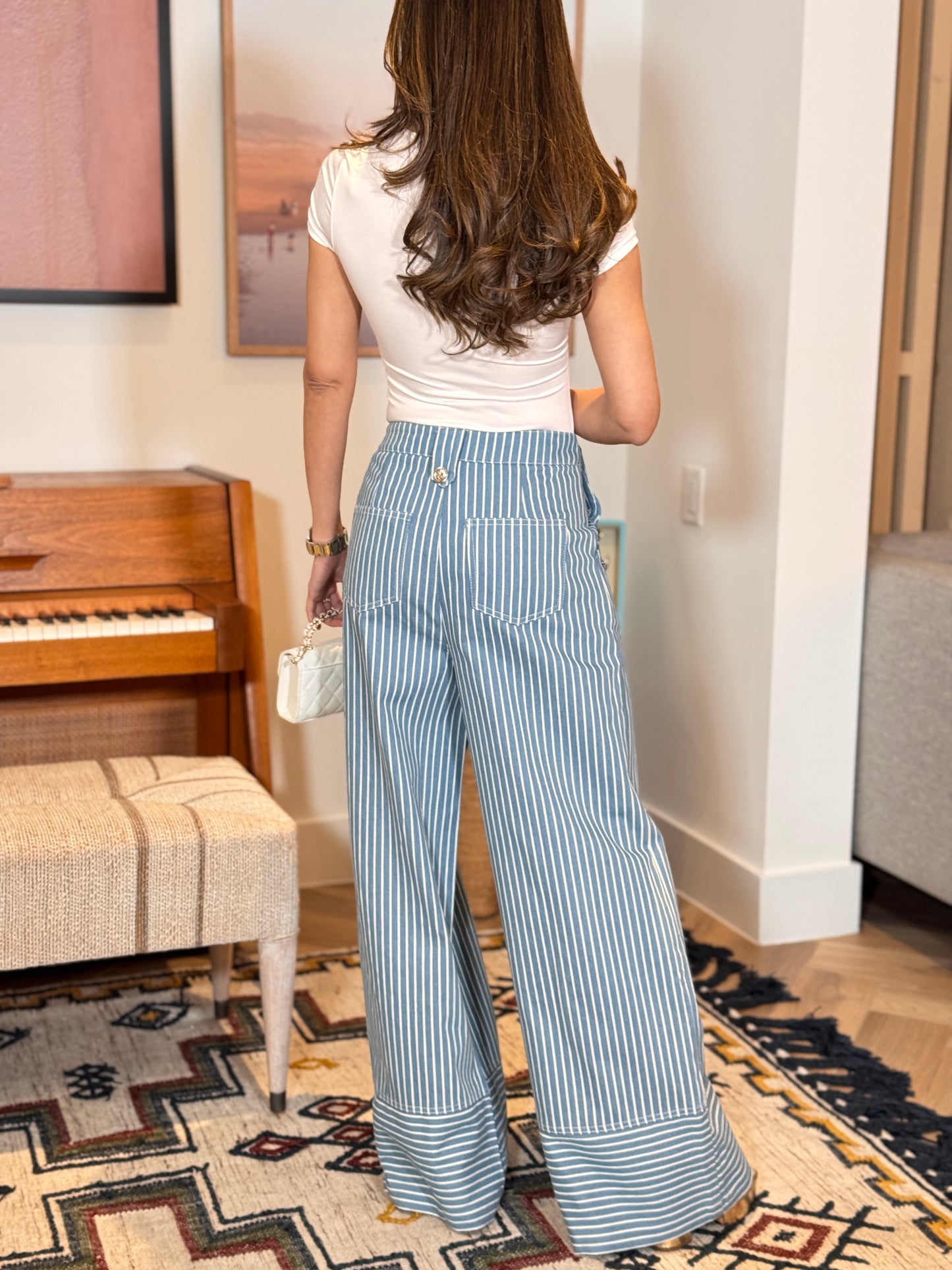 Freedom Blue Lines Wide Pants