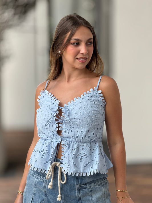 Milka Blue Torchon Top