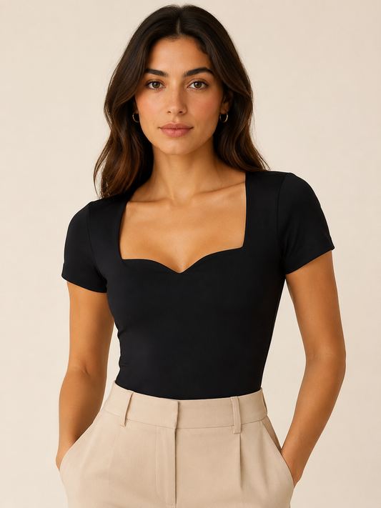Dyna Black Curved Chest Body Top