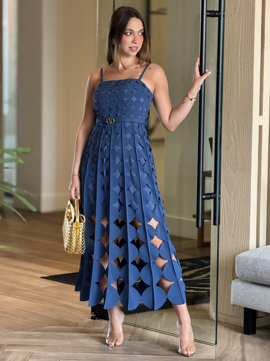 Eugenia Blue Circles Dress