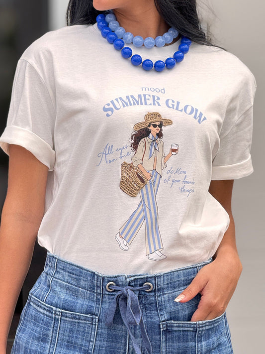 Summer Glow White T-Shirt
