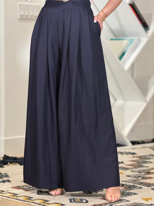 Magnolia Navy Linen Pant