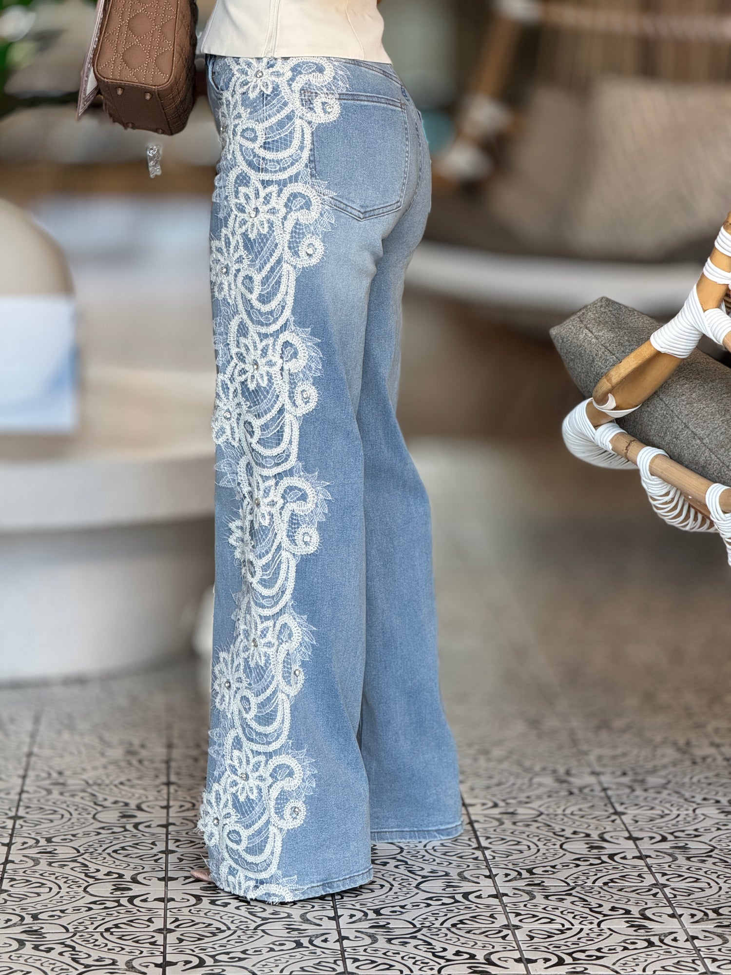 Lizzie Lace Denim Jeans