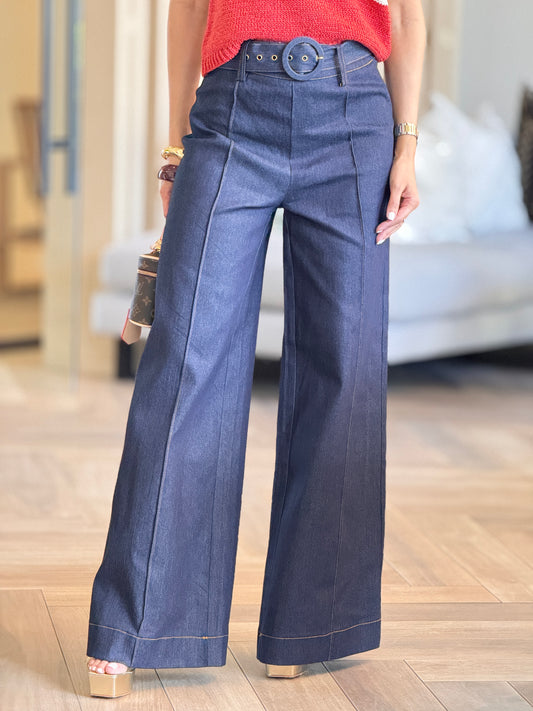 Jealousy Dark Denim Wide Pants
