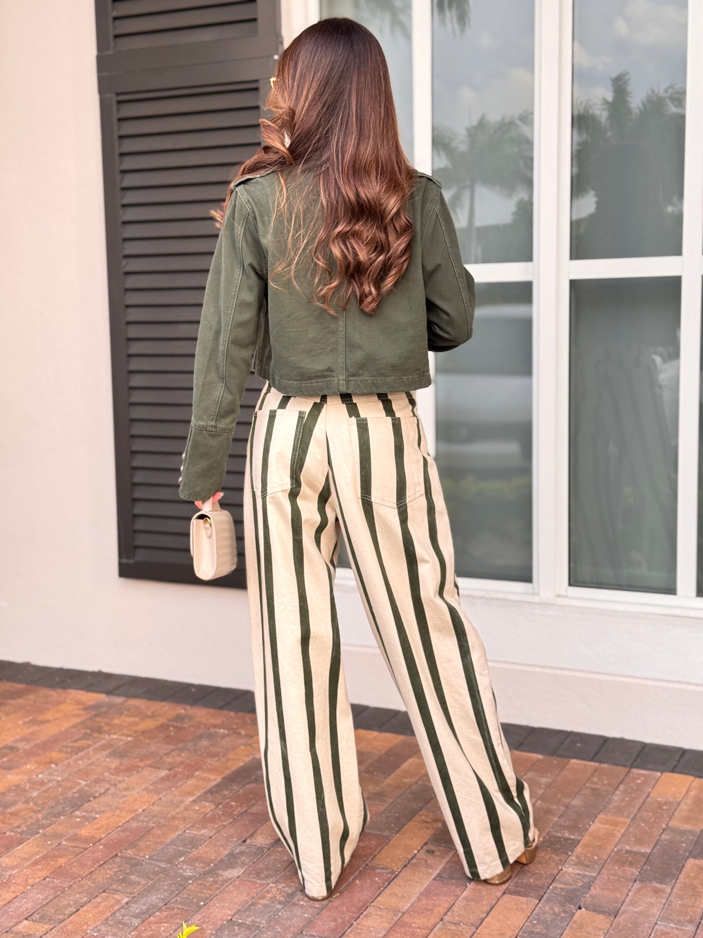 Liberty Green Denim Jacket Top