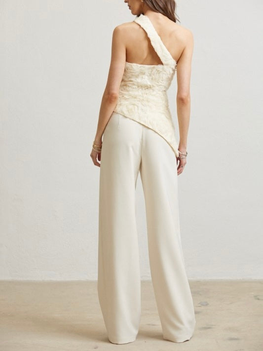 Brianna Ivory Textura Flowers Set