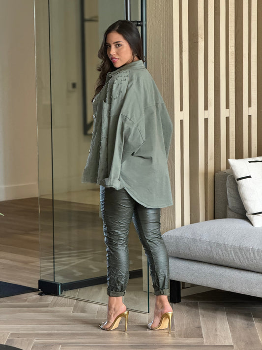 Romina Green Oversized Italian Jacket