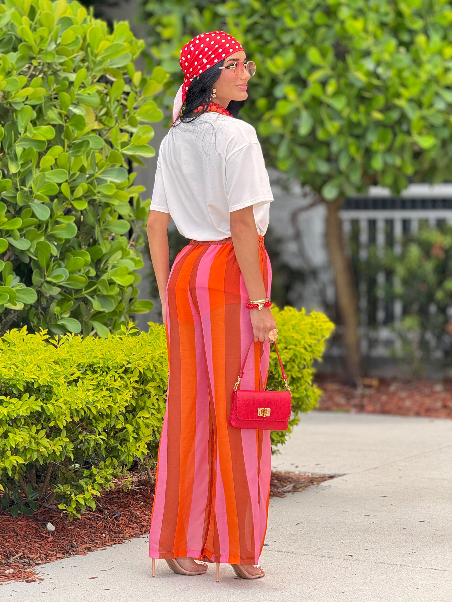 Daz Orange/Pink/Maroon Lines Pants