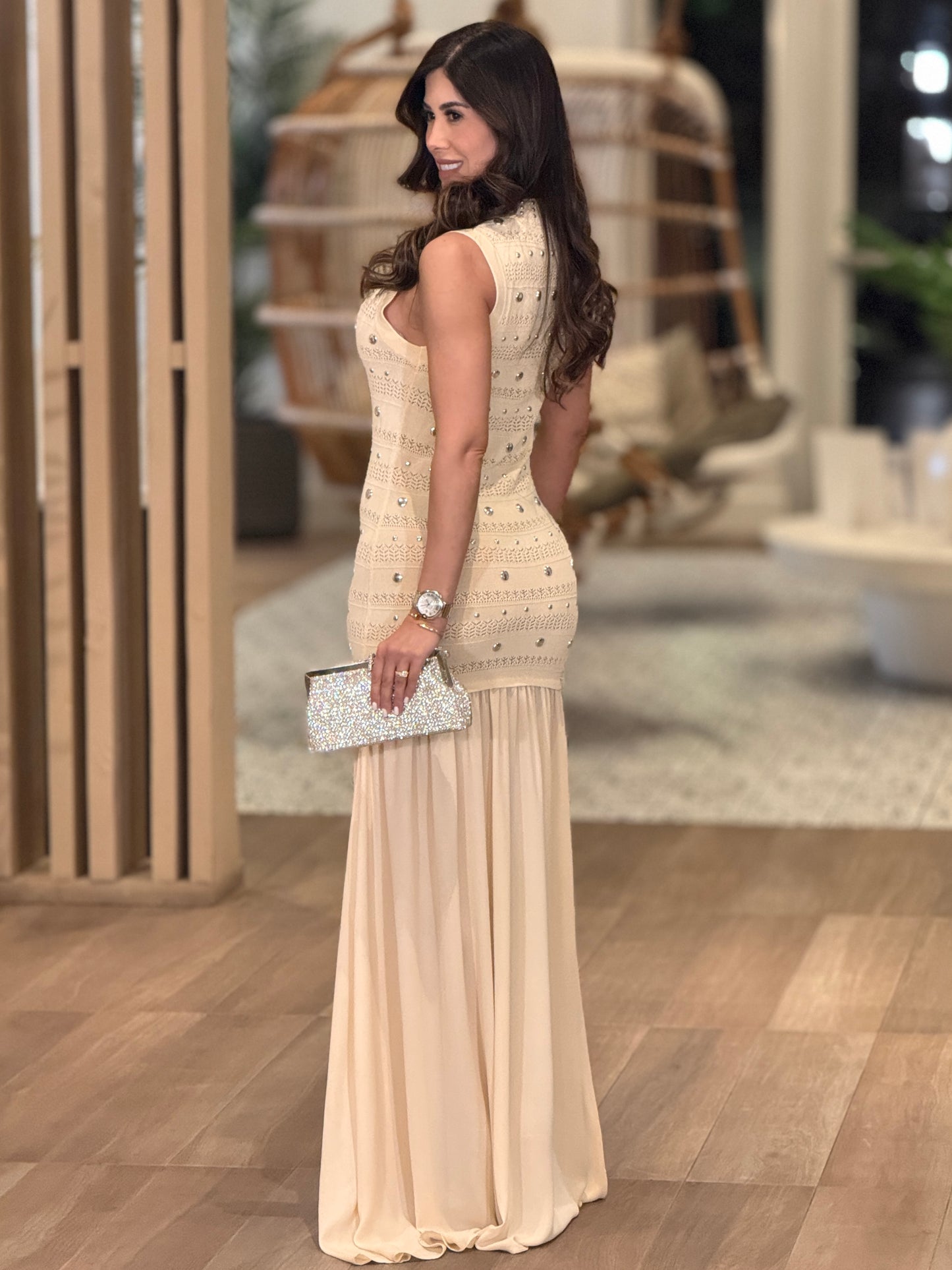 Bree Ivory Silver Remaches Dress Gala