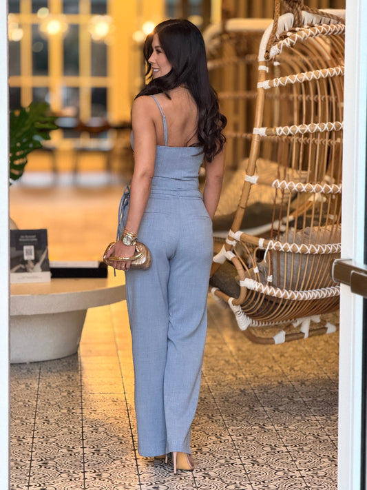 Editte Blue Vest Set