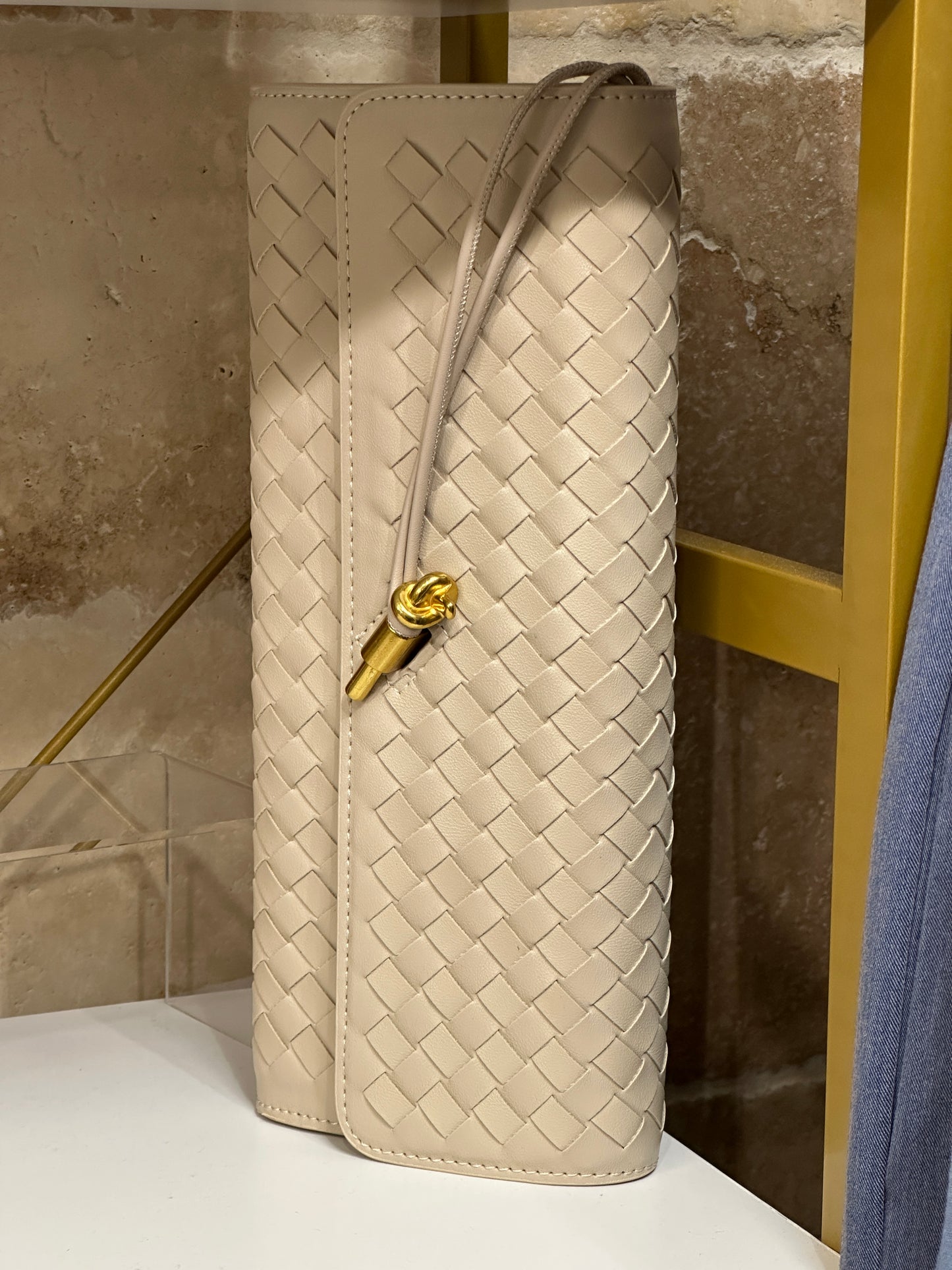 Beige Clutch Bag