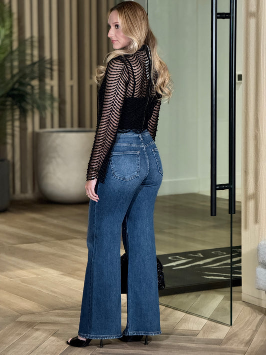 Viva Black Sequin Top