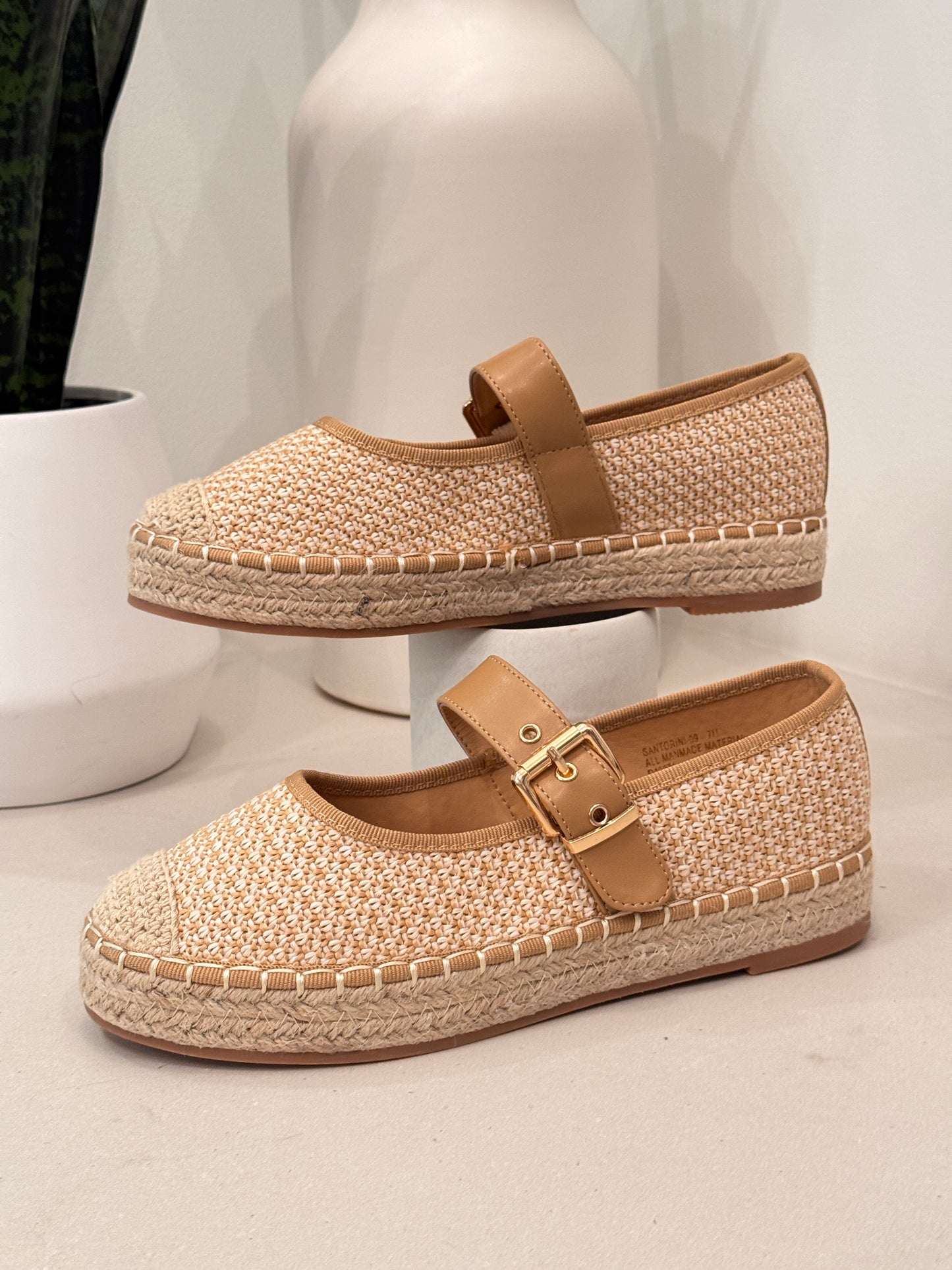 Amazonia Light Raffia Ballerina Flats