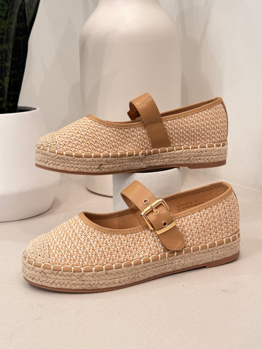 Amazonia Light Raffia Ballerina Flats