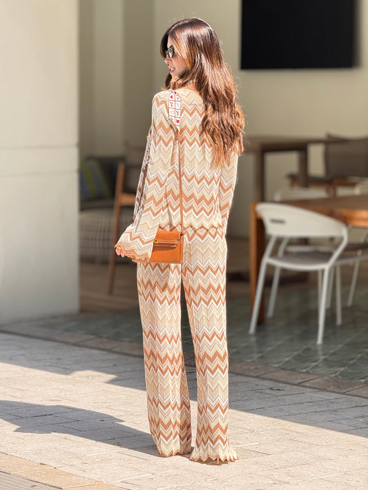 Rivera Brown/Beige Crochet Set