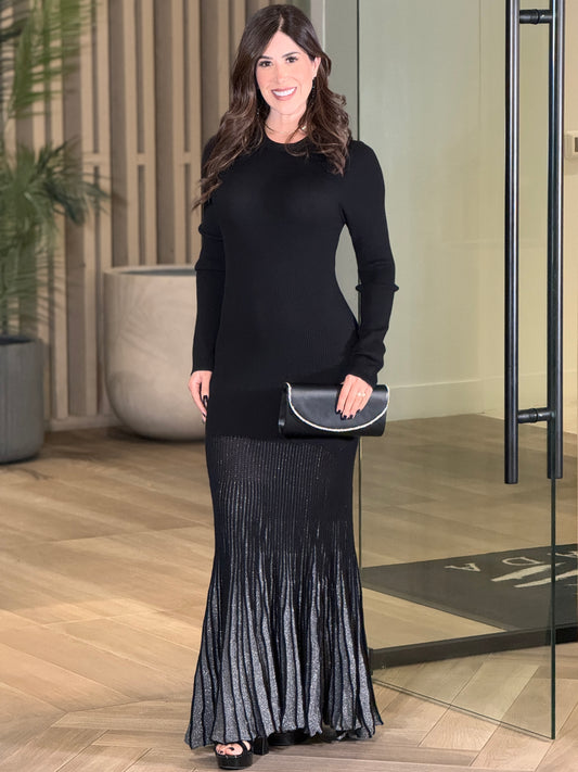 Lalavon Black Knitted Dress