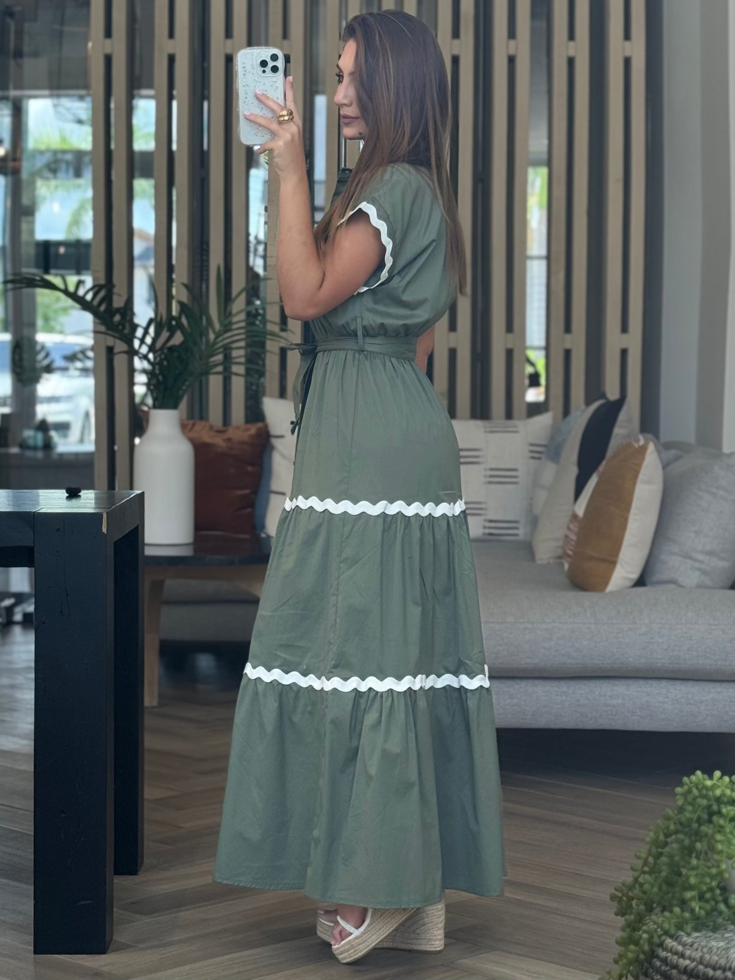 Venecia Green Italian Dress