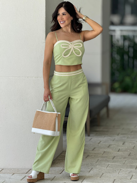 Milka Green Crochet Butterfly Set