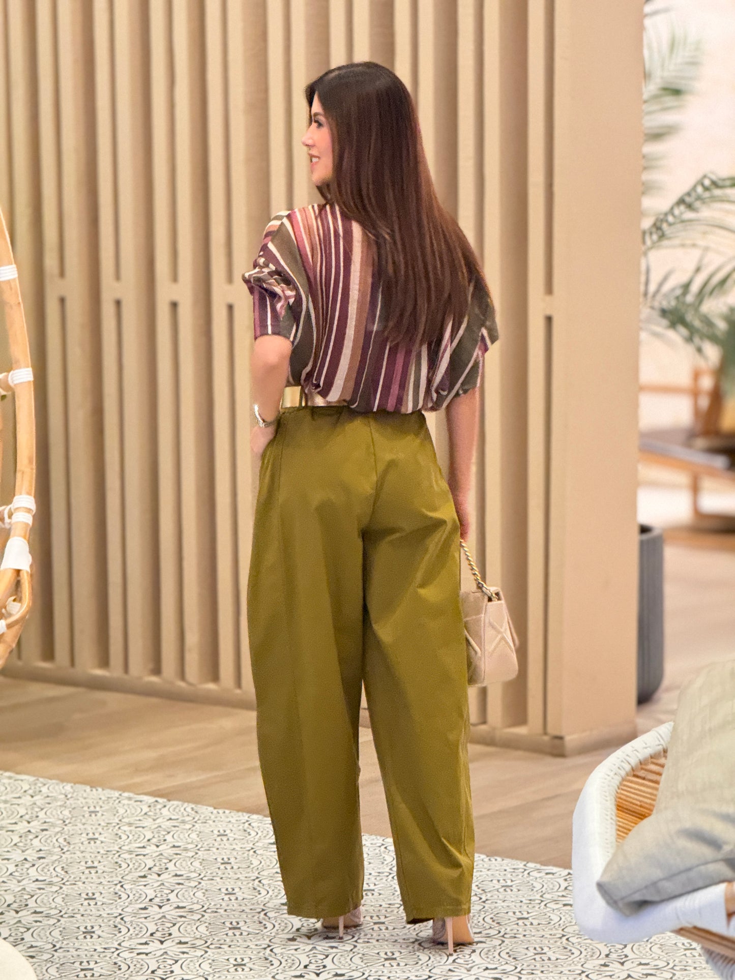 Italy Purple/Green Sheer Top