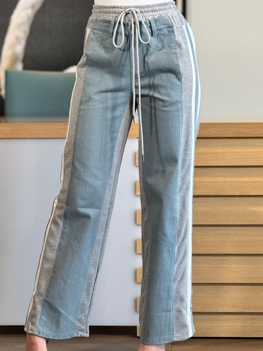 Hottie Denim/Gray Lines Pants