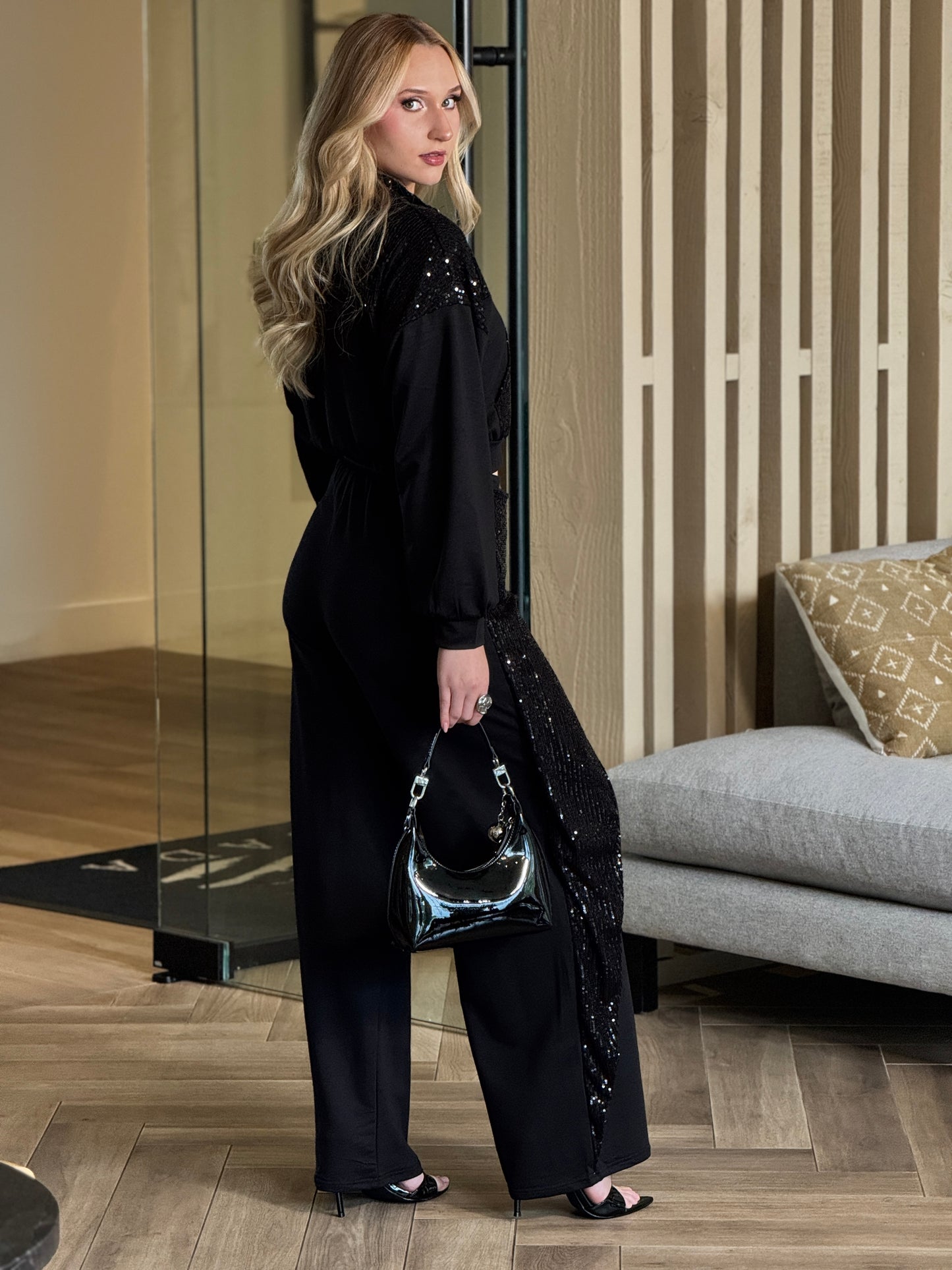 Capsule Black Sequin Sport Set