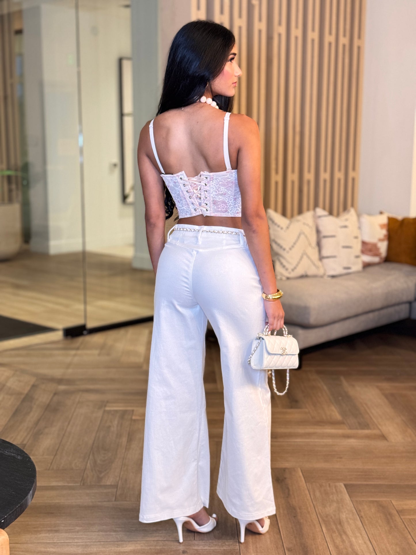 Glamour White Highwaisted Pants