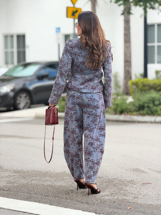 8522 Perky Denim/Purple Embro Set