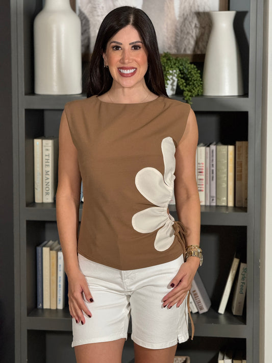 Milka Brown Flower Top