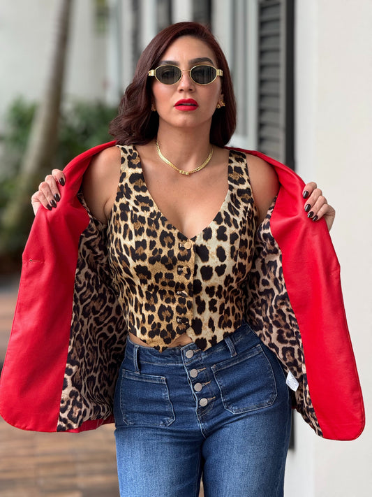 Astrid Leopard Vest Top