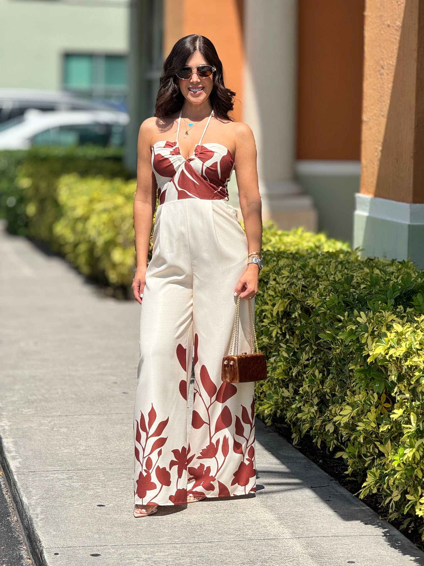 Amaranto Brown/Beige Jumpsuit