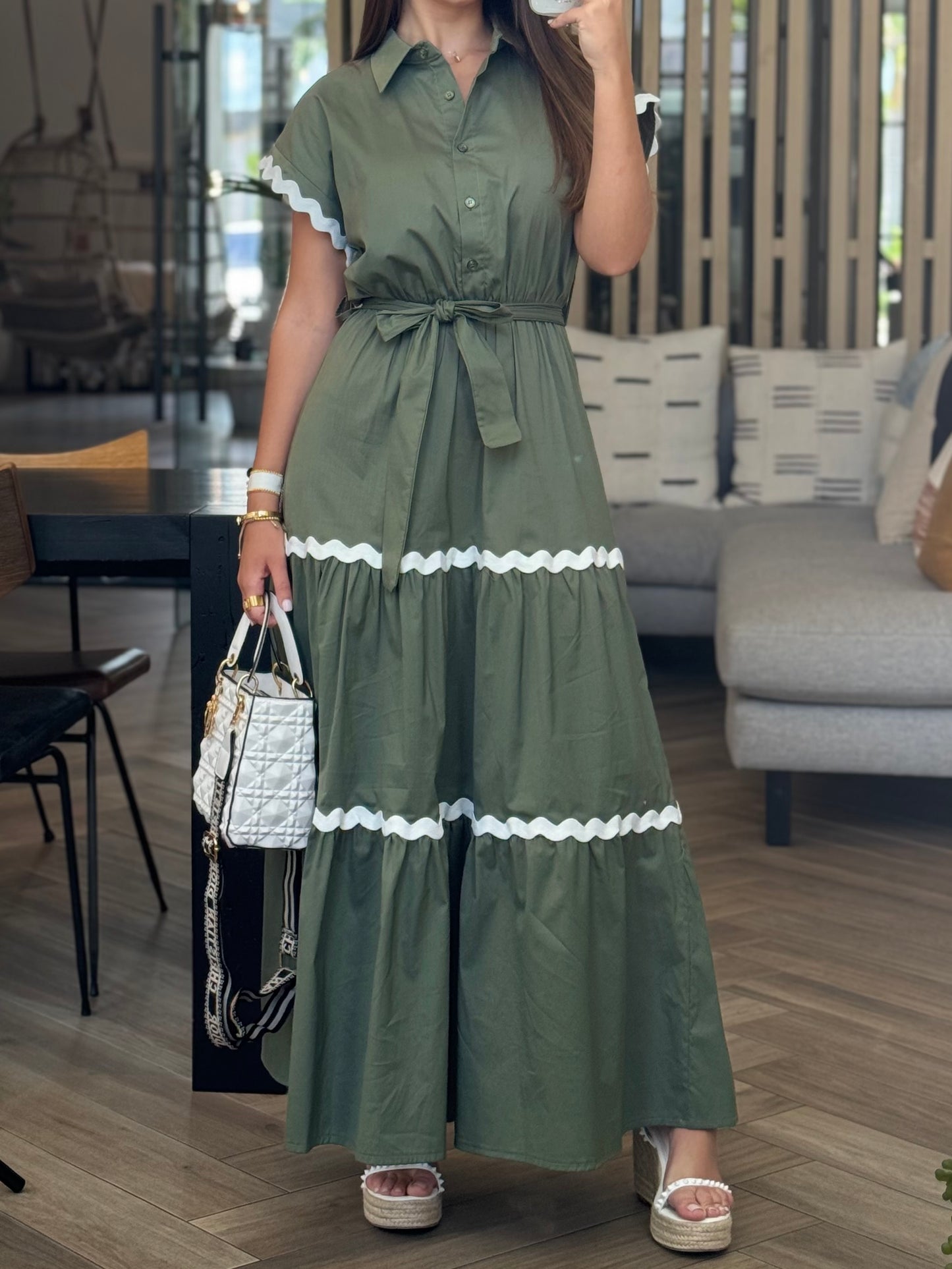 Venecia Green Italian Dress