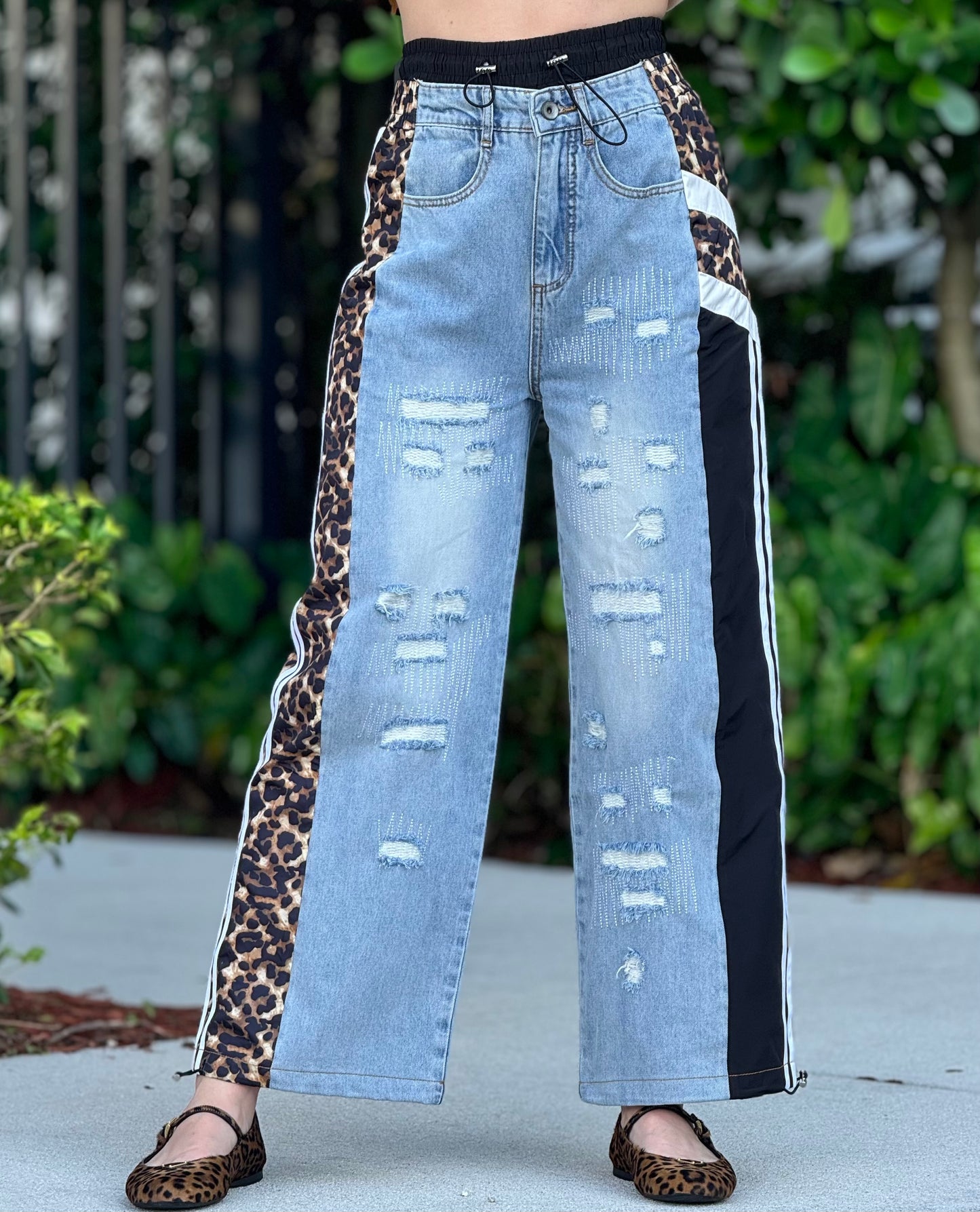 Gaia Animal Print Jeans