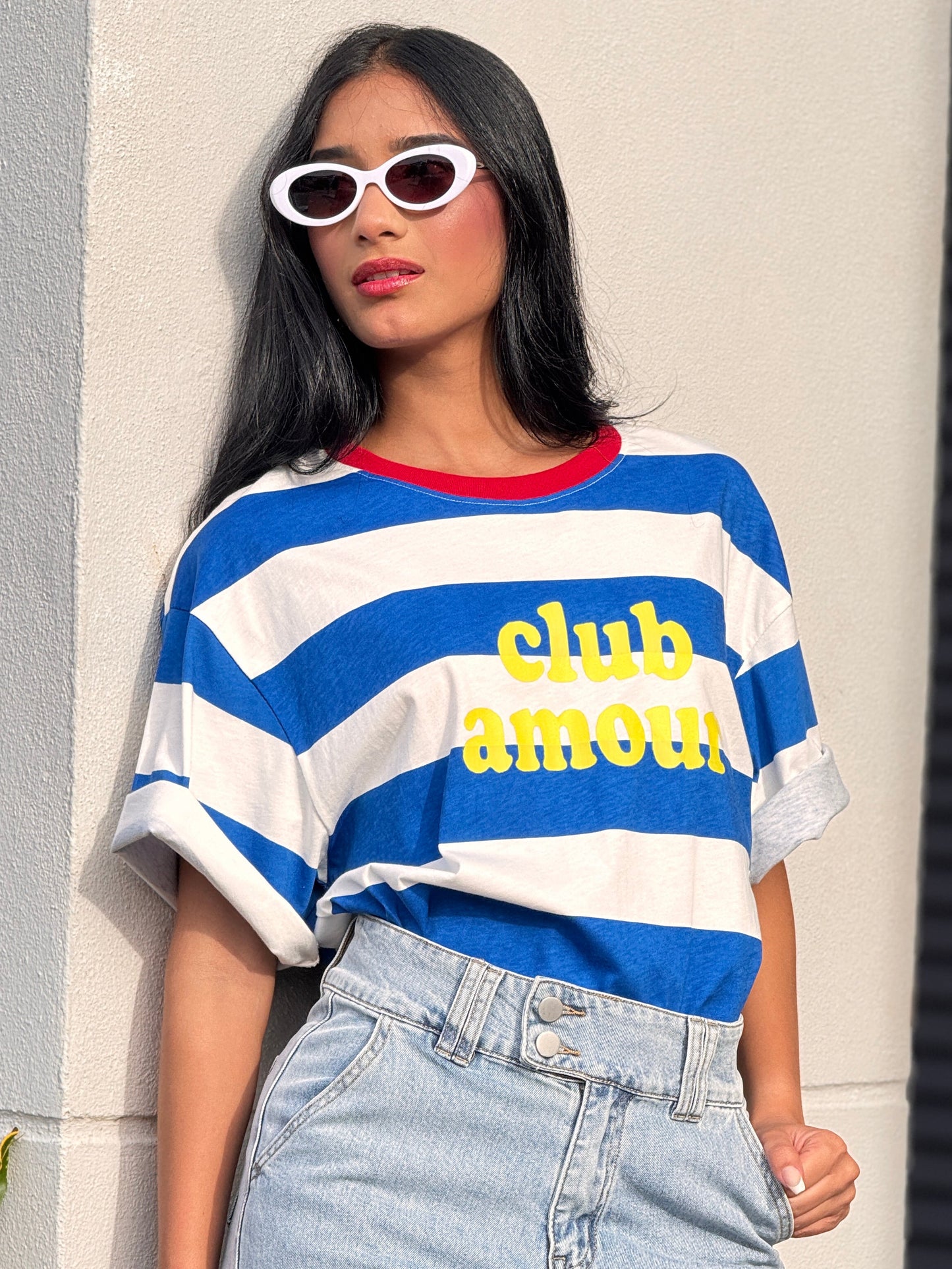 Club Blue/White/Red Lines T-Shirt