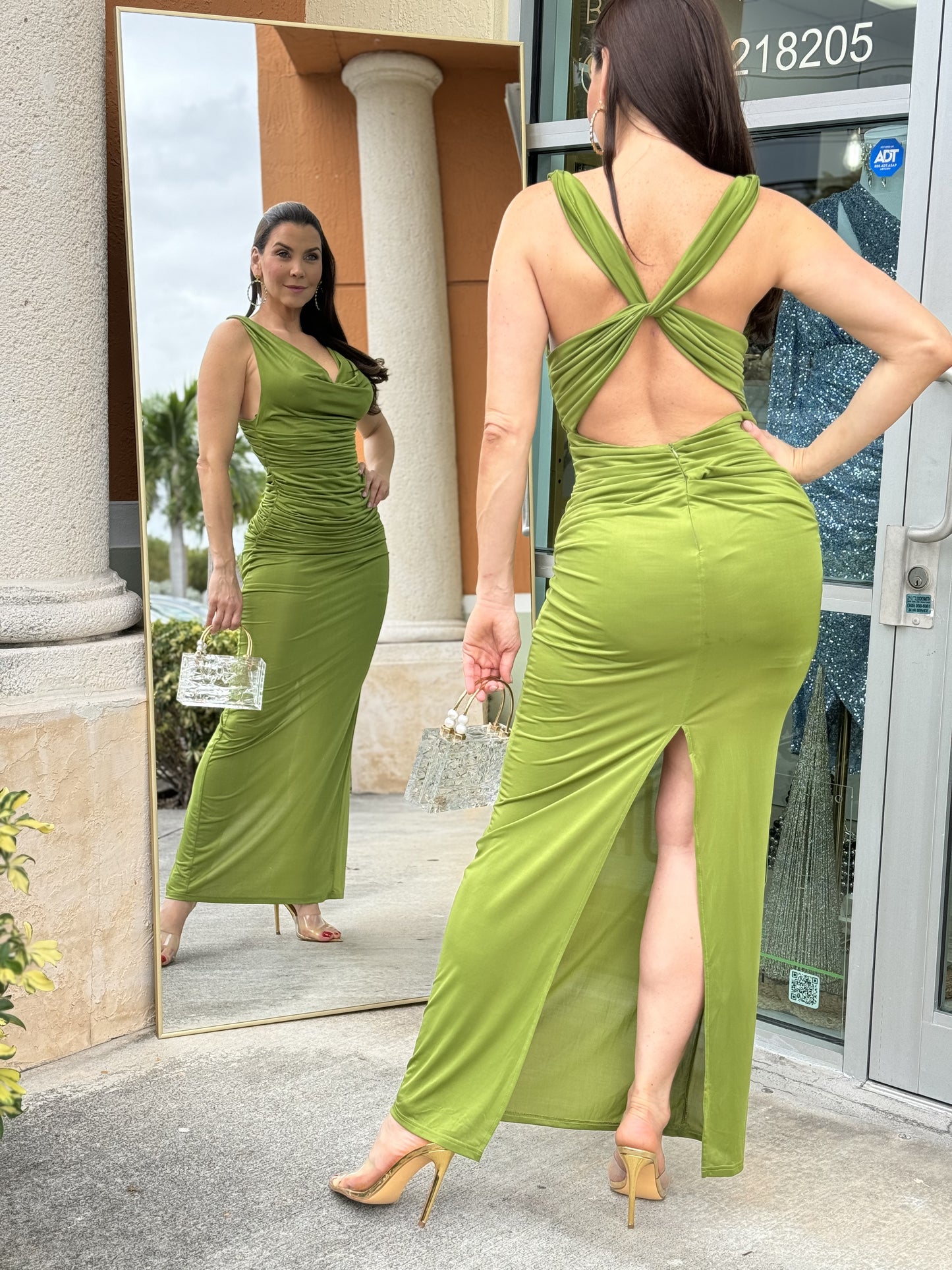 Gabriela Green Dress Gala